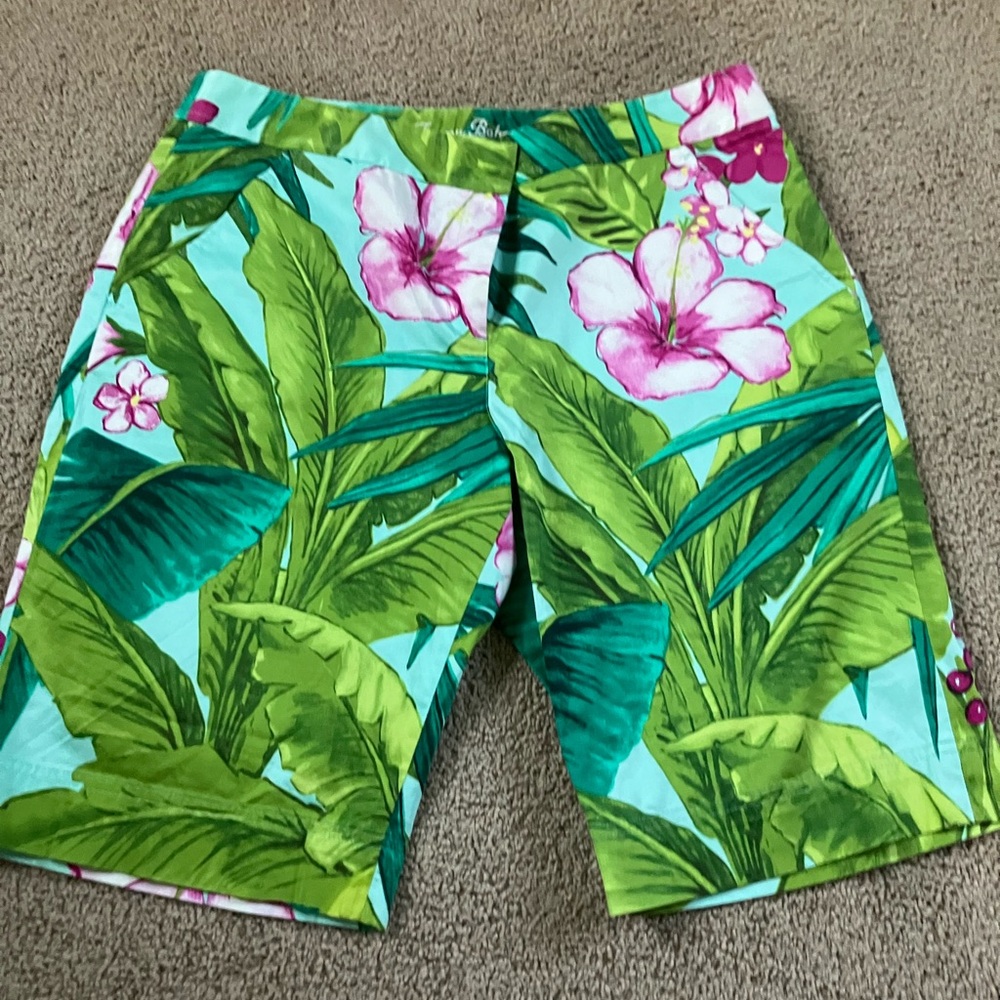 Tommy Bahama Green and Pink Floral Women's Shorts